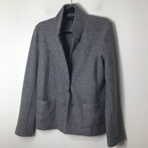 Talbots Gray Women's Blazer grey medium wool